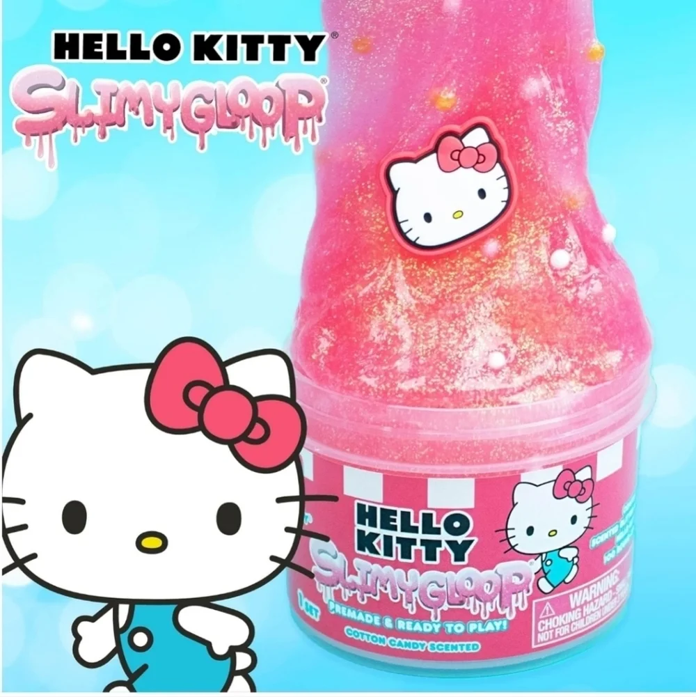 Vibrant Pink Glitter Slime with Gooey Texture
